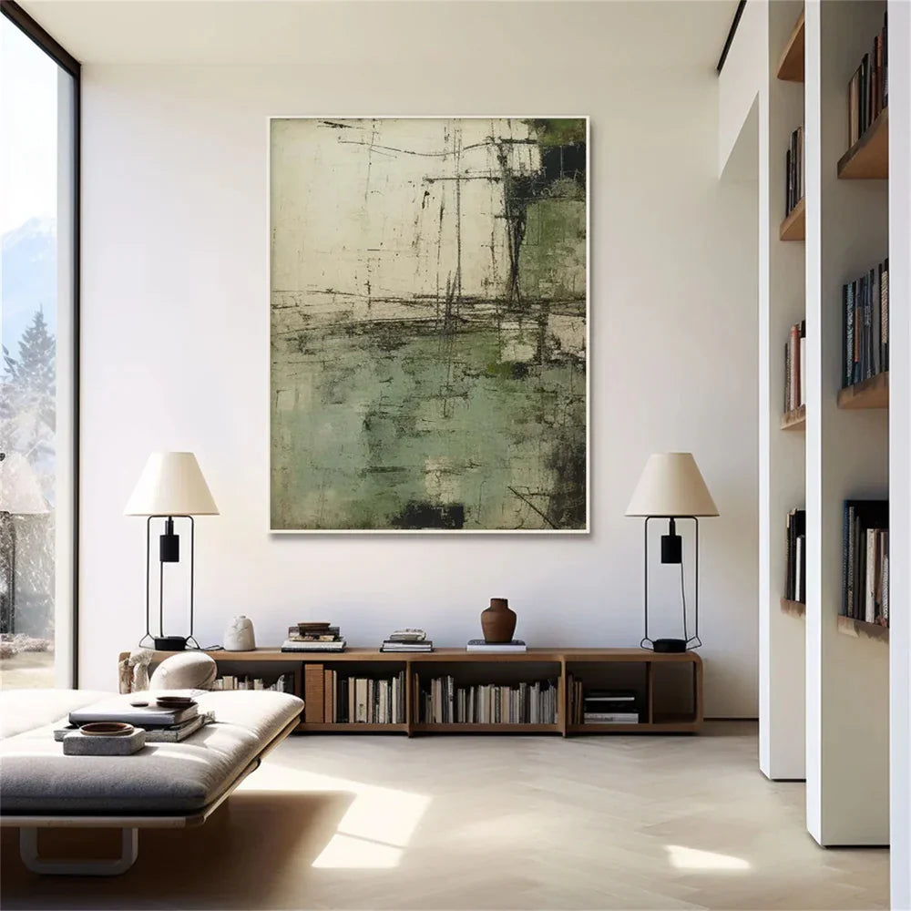 Green Abstract Wall Art  #AT072