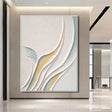 White Minimalist Textured Wall Art #MT004