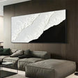 Black and White Minimalist Textured Wall Art #MT046