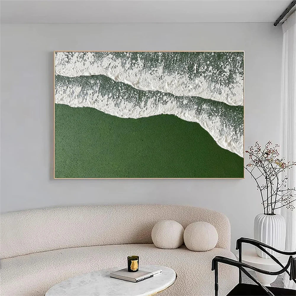 Green Minimalist Textured Wall Art #MT065
