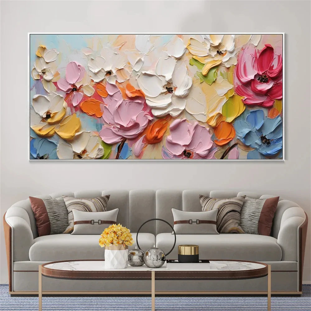 Flower & Tree Textured Abstract Wall Art #SF023