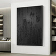 Black Minimalist Textured Wall Art #MT052