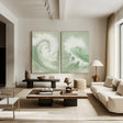 Ocean & Sky Abstract Set of 2 Wall Art #MO058