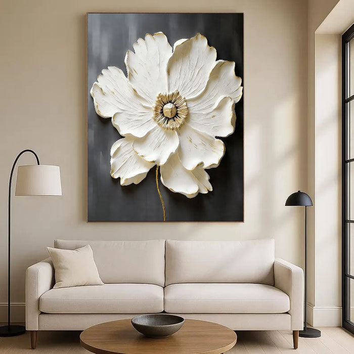 Sculpted Petal Elegance | Gilded Bloom