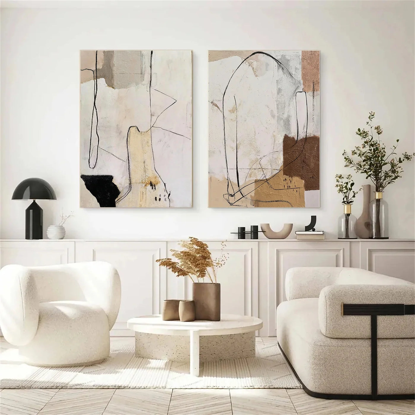 Abstract Wall Art Set of 2 #AT179