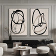 Wabi Sabi Abstract Wall Art Set of 2 #WT046