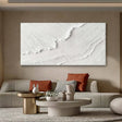 White Minimalist Textured Wall Art #MT120