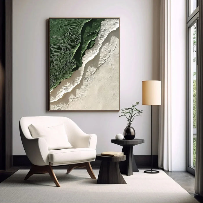 Green Minimalist Textured Wall Art #MT106