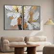Flower & Tree Textured Abstract Wall Art Set of 2 #SF049