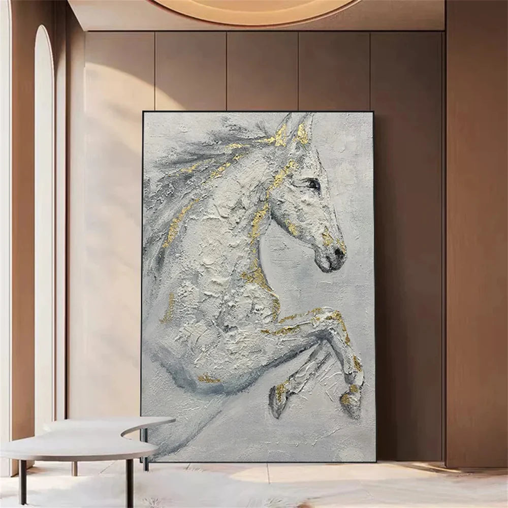 Abstract Horse Animal Textured Wall Art #DL001