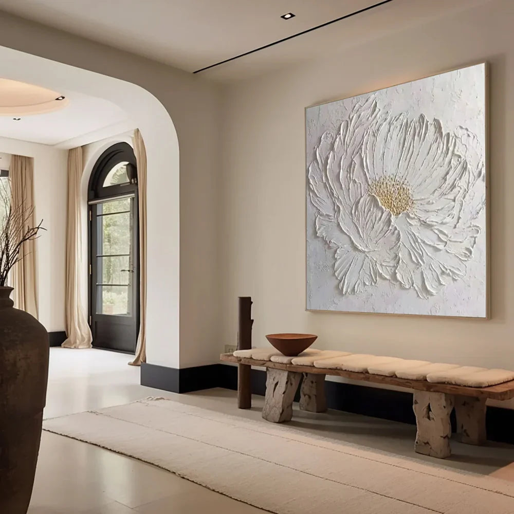 Flower & Tree Textured Abstract Wall Art #SF020