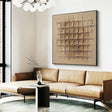 Beige and Brown Abstract Texture Wall Art  #AT013