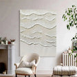 White Minimalist Textured Wall Art #MT122
