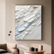 White Minimalist Textured Wall Art #MT058