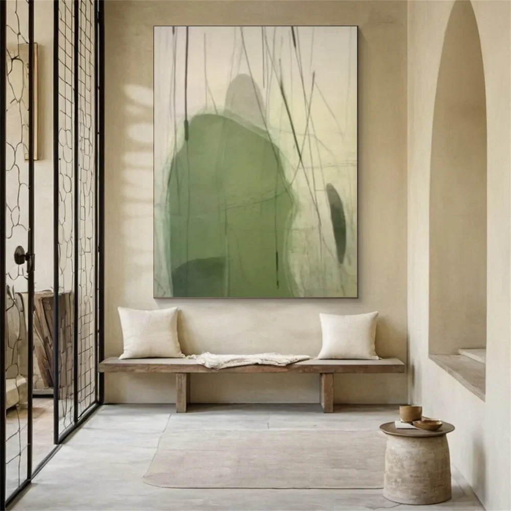 Green Abstract Wall Art  #AT098