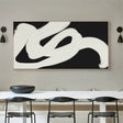 Black and White Minimalist Textured Wall Art #MT045
