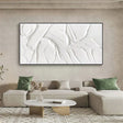 White Minimalist Textured Wall Art #MT060