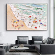 Surfing Sport Art Textured Canvas #PT035