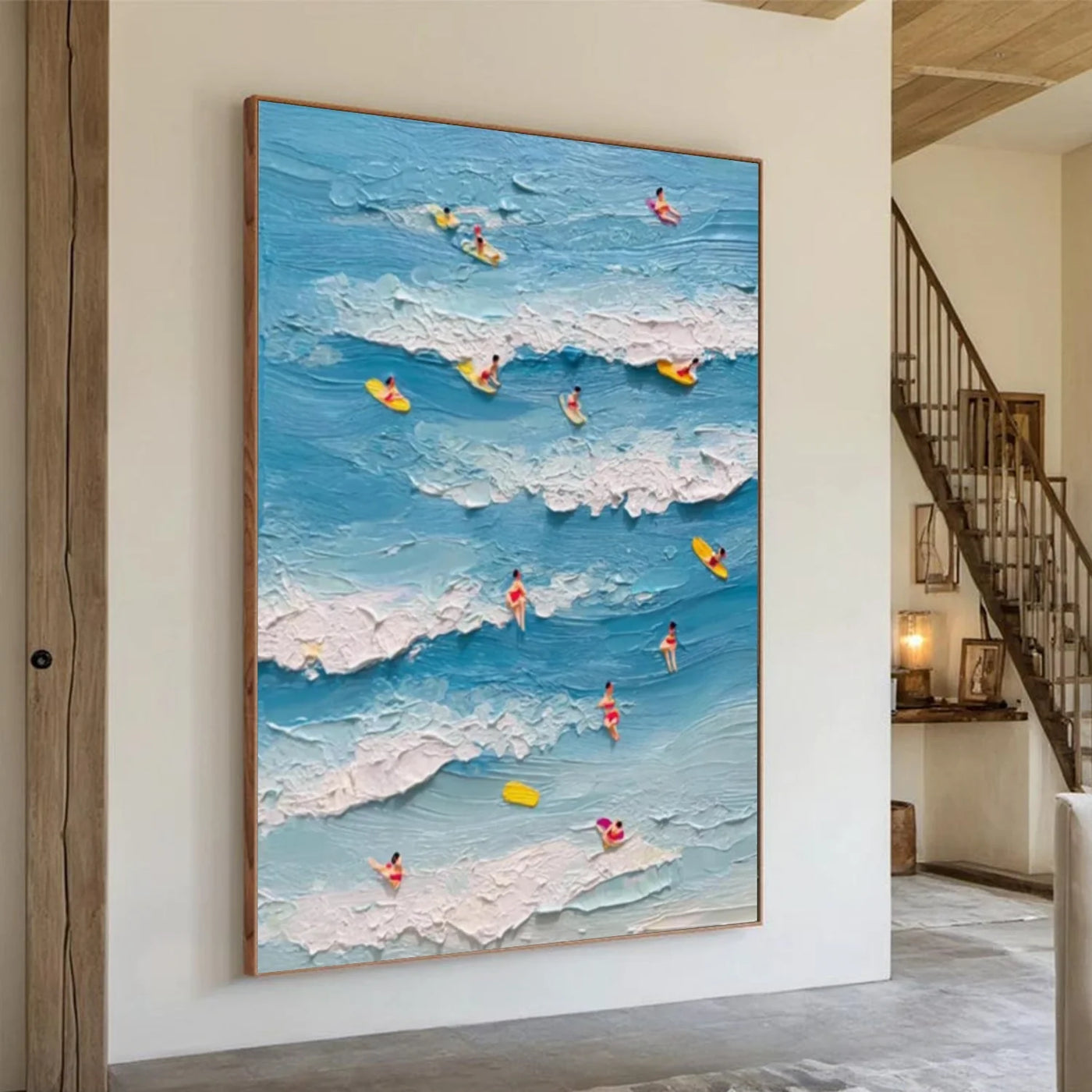 Swimming Sport Art Textured Canvas #PT044