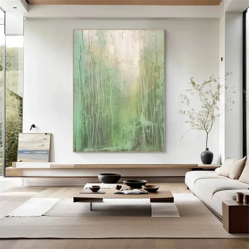 Green Abstract Wall Art  #AT097