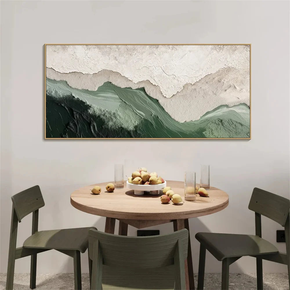 Green Abstract Texture Wall Art #AT031