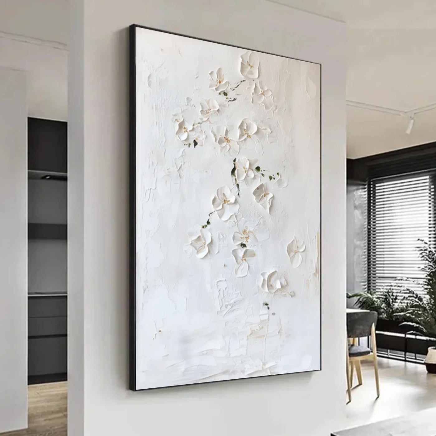 Flower & Tree Textured  Abstract Wall Art #SF064