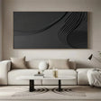 Black Minimalist Textured Wall Art #MT087