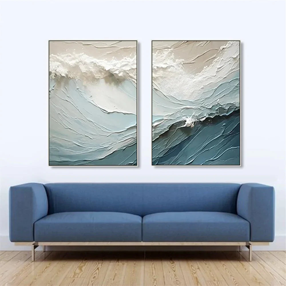 Ocean & Sky Textured Wall Art Set of 2 #MO042