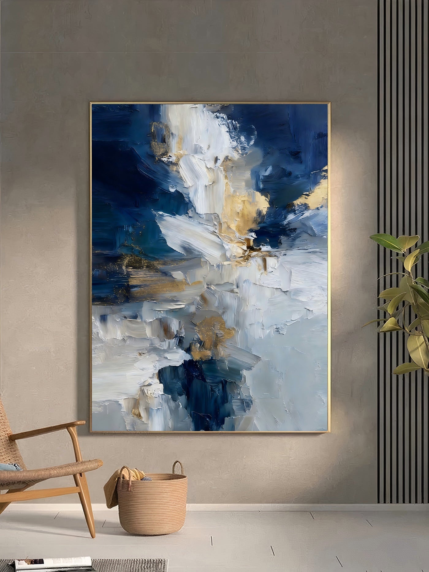 Textured Floral Splendor | Gilded Bloom