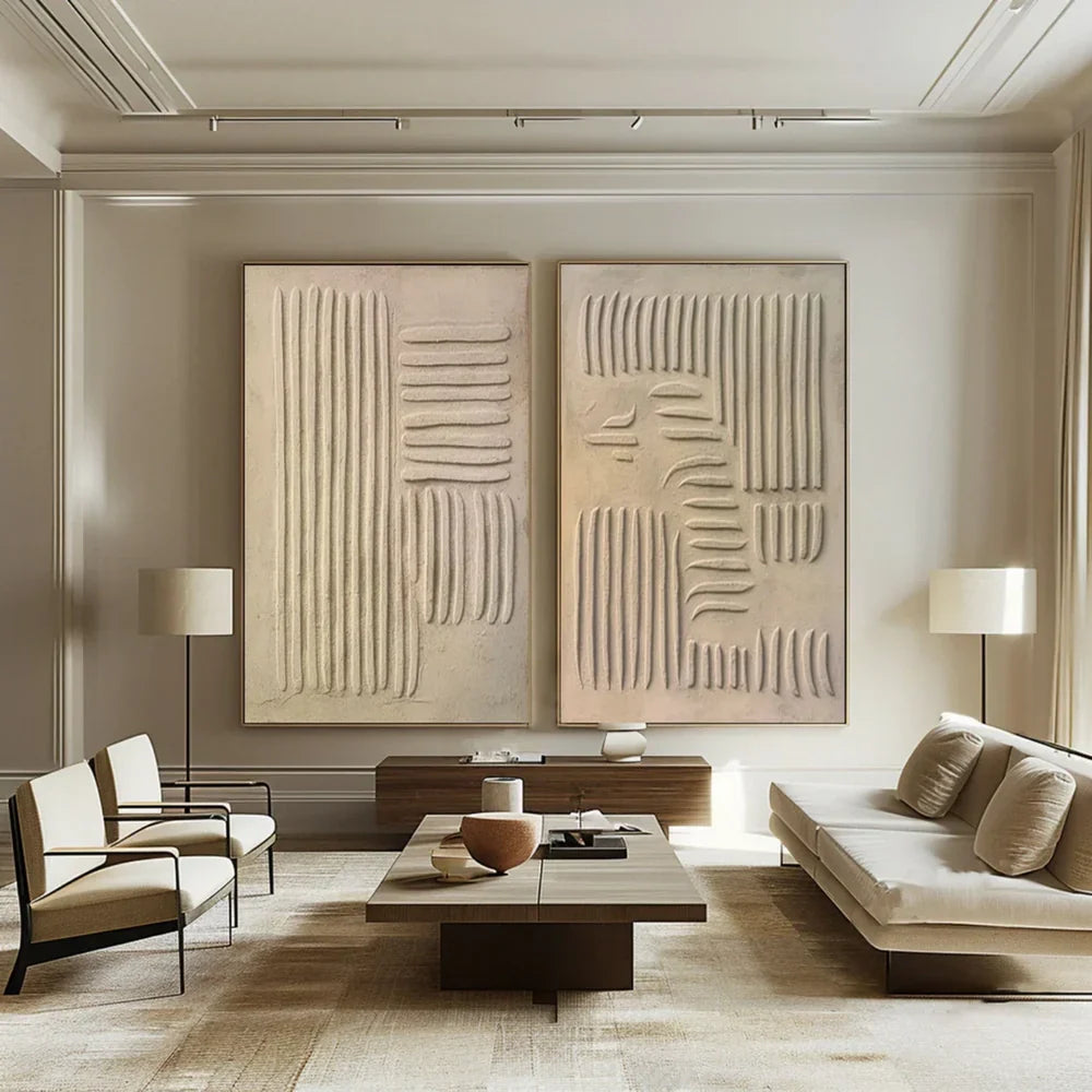 Wabi Sabi Textured Wall Art Set of 2 #WT038
