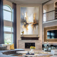 Beige and Brown Abstract Wall Art  #AT108
