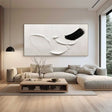 Black and White Minimalist Textured Wall Art #MT115
