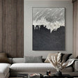 Black and White Minimalist Textured Wall Art #MT069