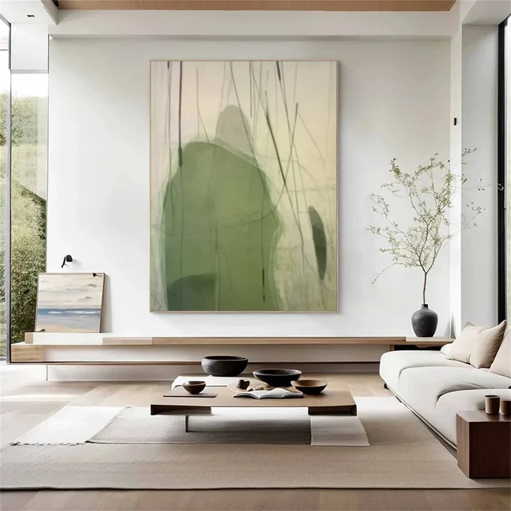 Green Abstract Wall Art  #AT098