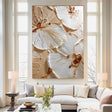 Textured Petal Splendor | Cream Blossoms