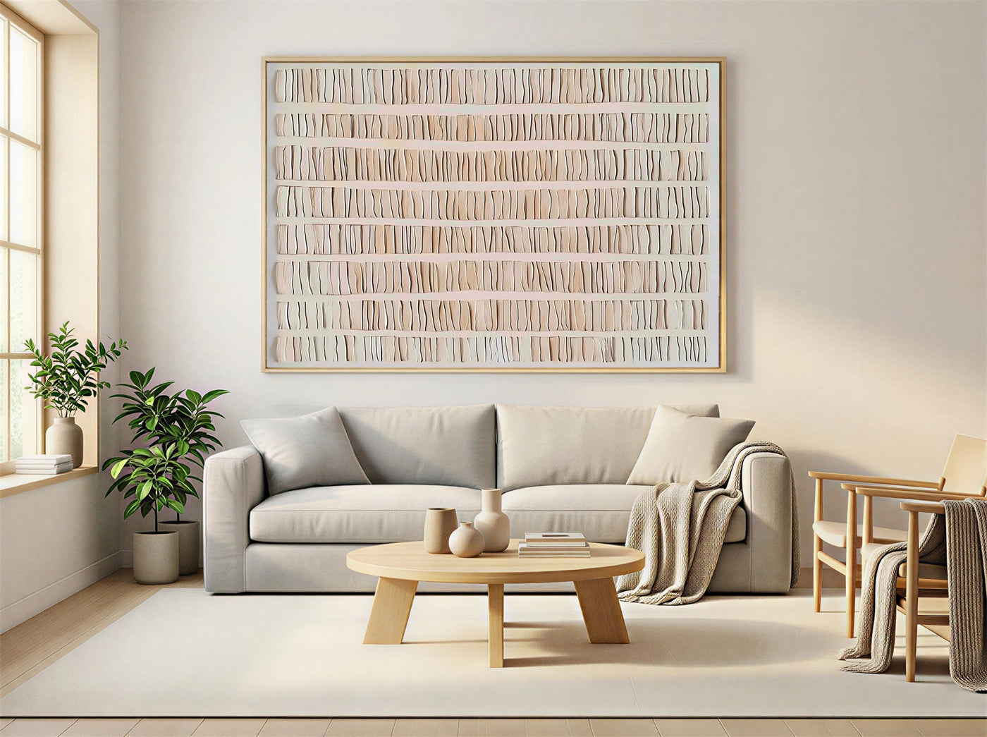 Wavy Textured Serenity | Ivory Weave