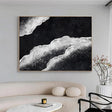Black and White Minimalist Textured Wall Art #MT070