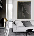 Black Minimalist Textured Wall Art #MT080