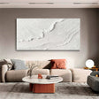 White Minimalist Textured Wall Art #MT120
