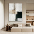 Textured Abstract Sophistication | Beige Green