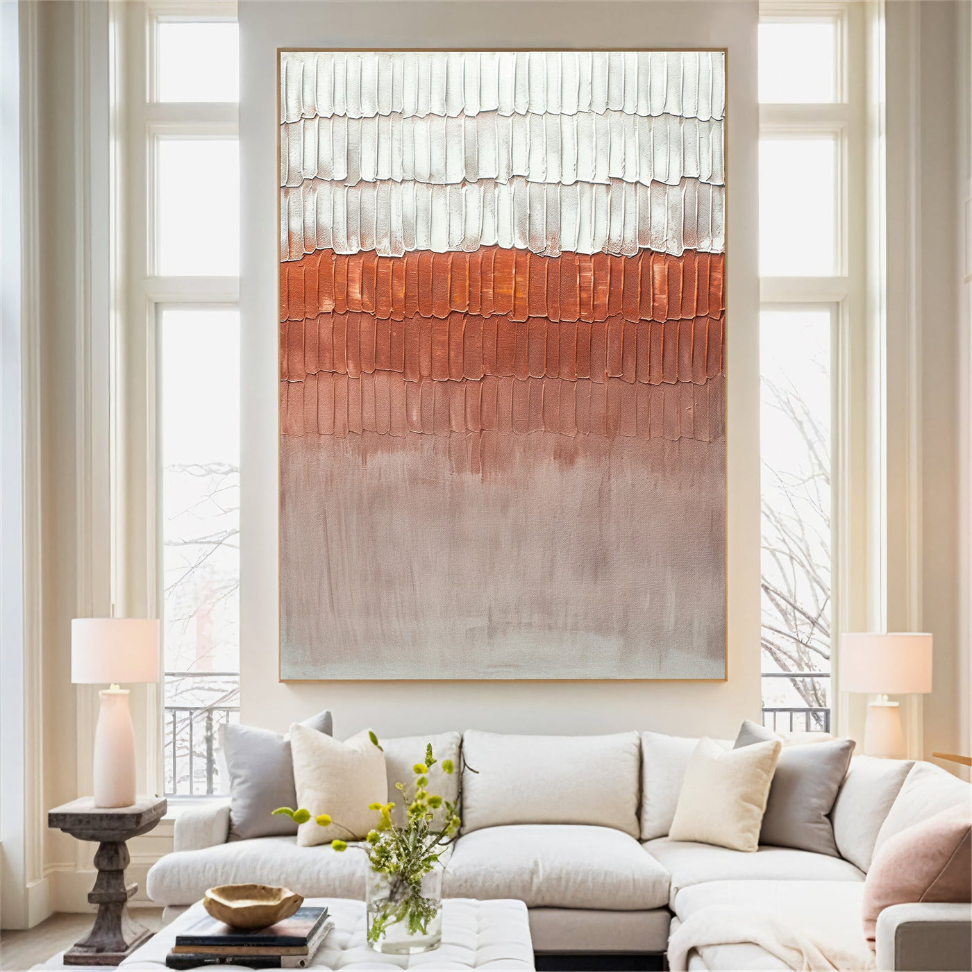 Textured Gradient Elegance | Rust Hues