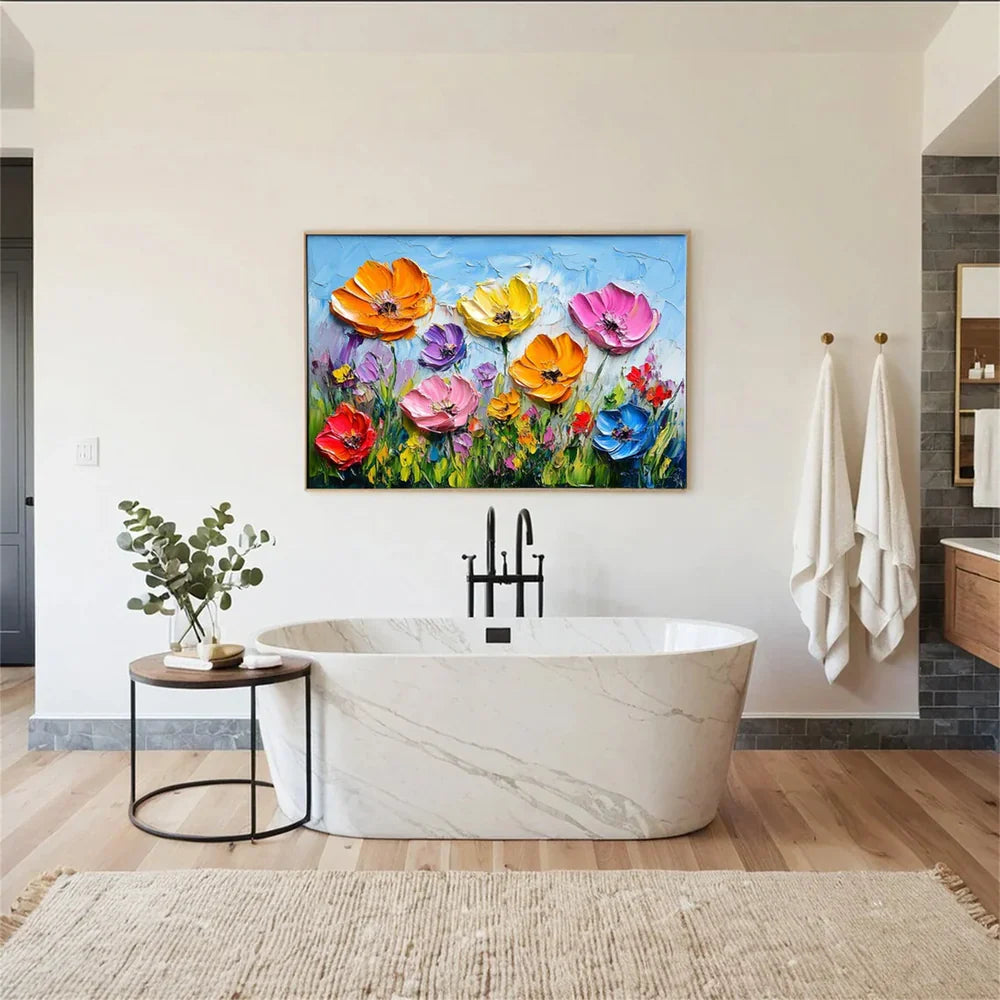 Flower & Tree Textured Abstract Wall Art #SF039