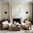 White Minimalist Textured Wall Art #MT125