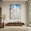 Skiing Sport Art Textured Canvas #PT013