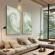 Ocean & Sky Abstract Set of 2 Wall Art #MO066
