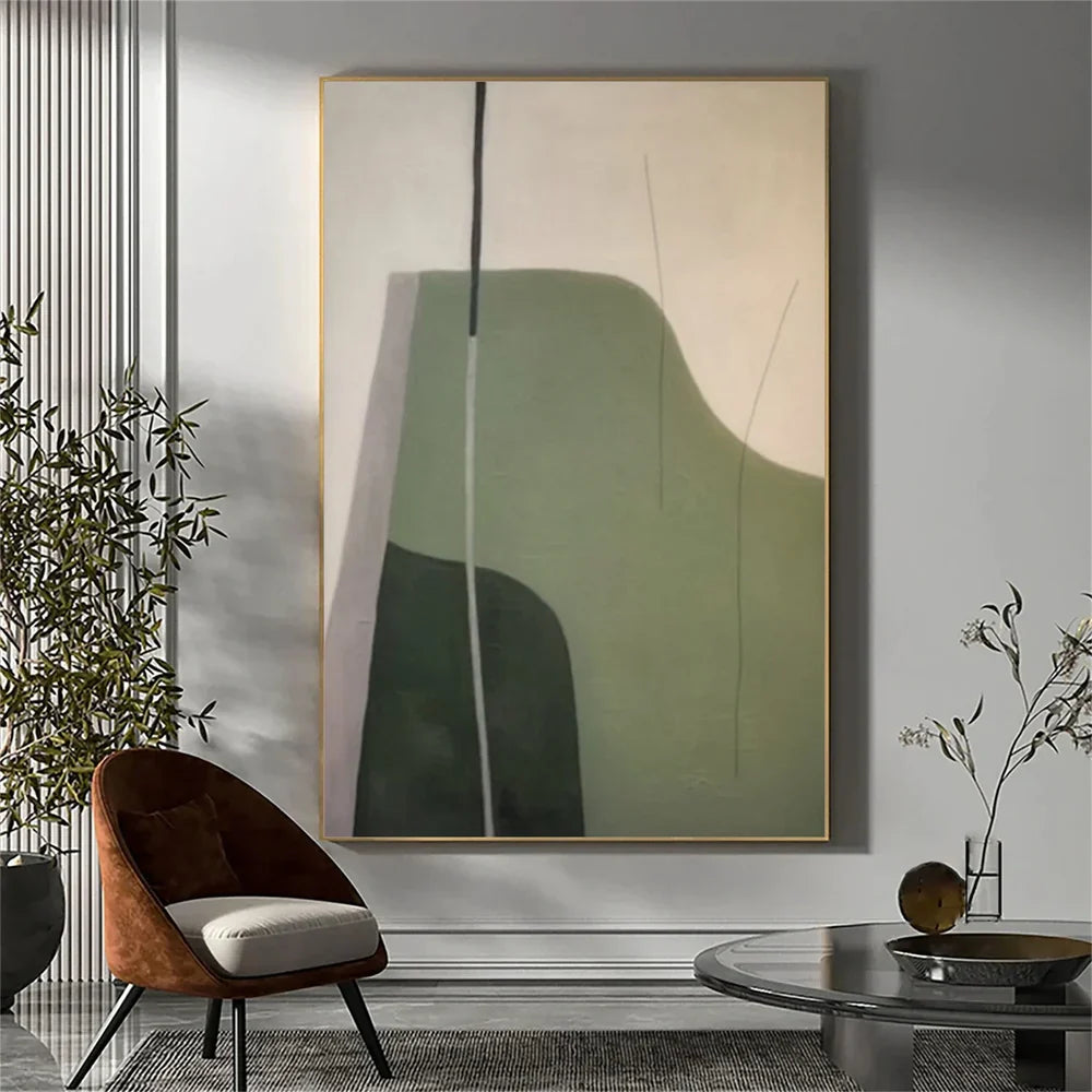 Green Abstract Wall Art  #AT098