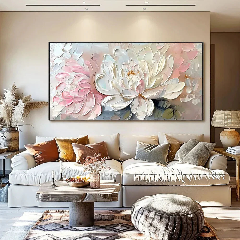 Flower & Tree Textured Abstract Wall Art #SF006