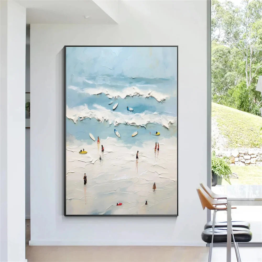 Surfing Sport Art Textured Canvas #PT023