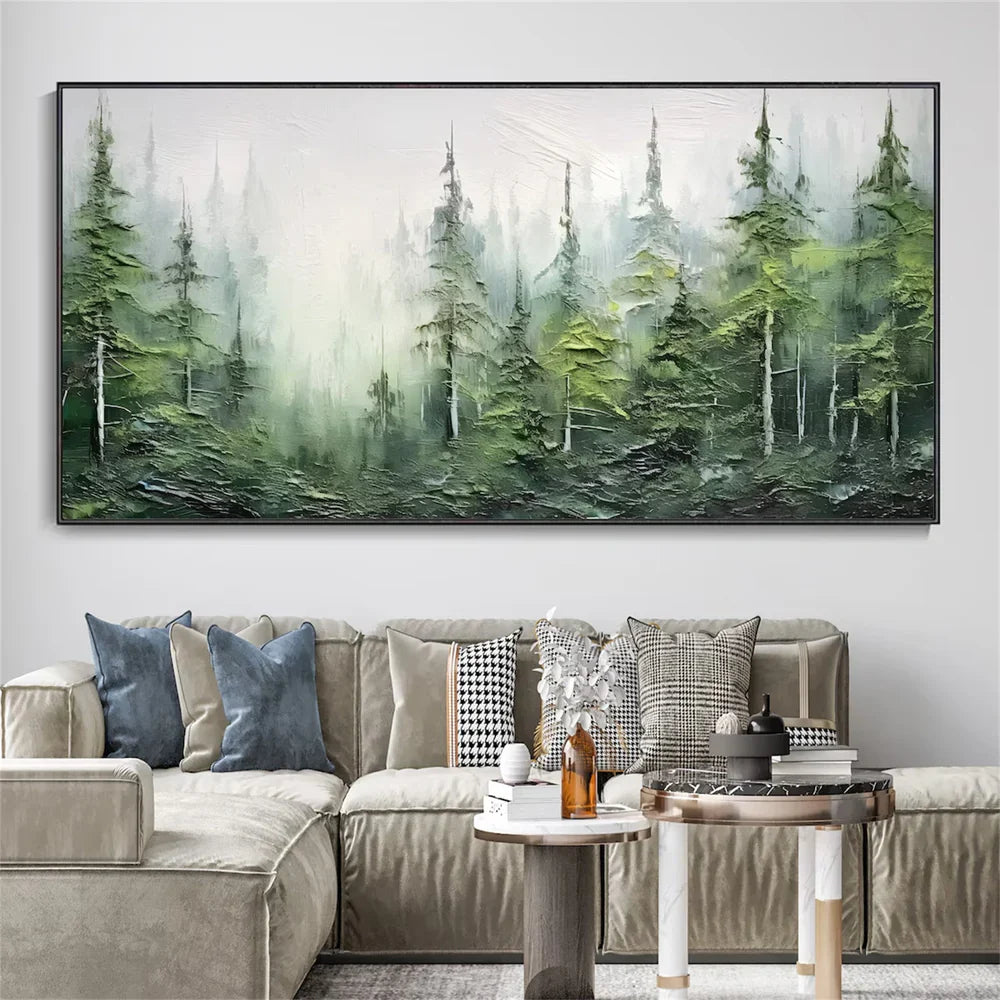 Flower & Tree Textured Abstract Wall Art #SF026