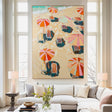 Textured Coastal Cheer | Vibrant Umbrellas